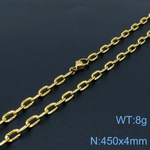 SS Gold-Plating Necklace - KN118513-Z
