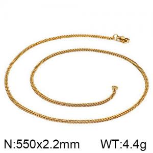 Staineless Steel Small Gold-plating Chain - KN118558-Z