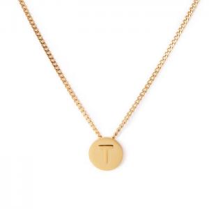 SS Gold-Plating Necklace - KN118658-K