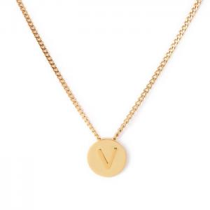 SS Gold-Plating Necklace - KN118660-K