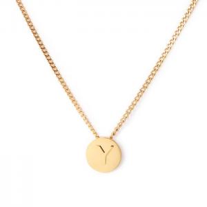 SS Gold-Plating Necklace - KN118663-K