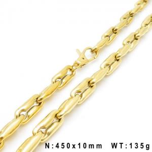 SS Gold-Plating Necklace - KN118672-Z