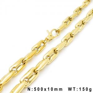 SS Gold-Plating Necklace - KN118673-Z