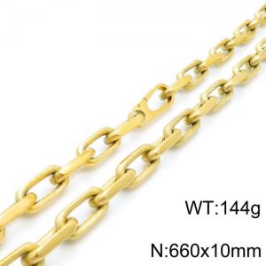 SS Gold-Plating Necklace - KN118756-KFC