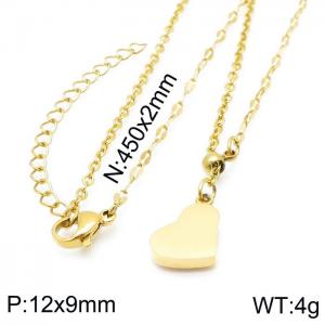 SS Gold-Plating Necklace - KN118860-Z