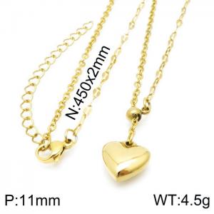 SS Gold-Plating Necklace - KN118862-Z