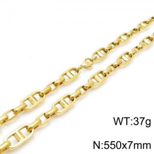 SS Gold-Plating Necklace - KN118918-Z