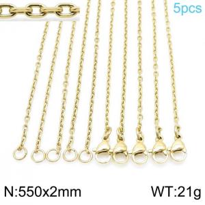 Staineless Steel Small Gold-plating Chain - KN118944-Z