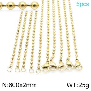 Staineless Steel Small Gold-plating Chain - KN118946-Z