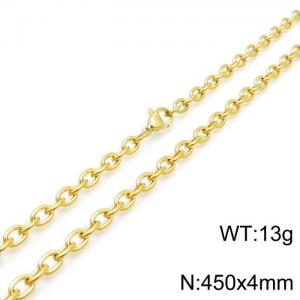 SS Gold-Plating Necklace - KN118975-Z