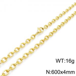 SS Gold-Plating Necklace - KN118978-Z