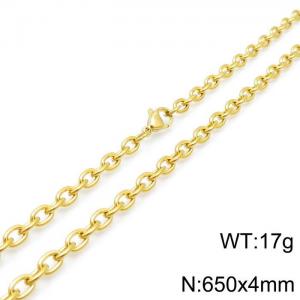 SS Gold-Plating Necklace - KN118979-Z