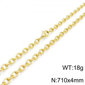 SS Gold-Plating Necklace - KN118980-Z