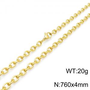 SS Gold-Plating Necklace - KN118981-Z