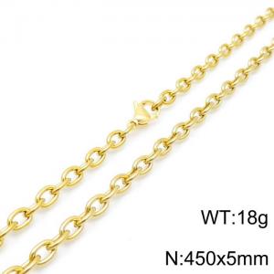 SS Gold-Plating Necklace - KN118989-Z