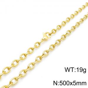 SS Gold-Plating Necklace - KN118990-Z
