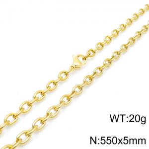 SS Gold-Plating Necklace - KN118991-Z