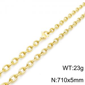 SS Gold-Plating Necklace - KN118994-Z