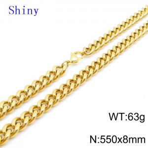 SS Gold-Plating Necklace - KN119075-Z