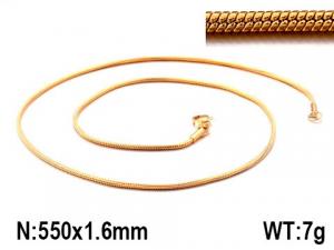 Staineless Steel Small Gold-plating Chain - KN119307-Z