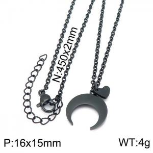 Stainless Steel Black-plating Necklace - KN119322-Z