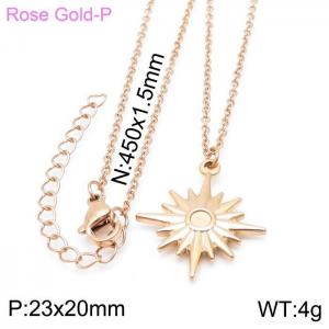 SS Rose Gold-Plating Necklace - KN119326-Z