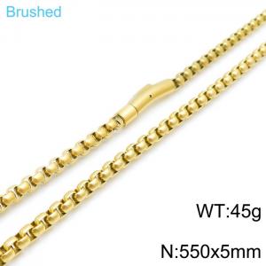 SS Gold-Plating Necklace - KN119349-KFC