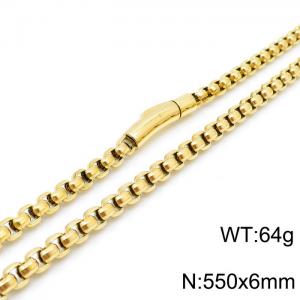 SS Gold-Plating Necklace - KN119352-KFC