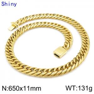 SS Gold-Plating Necklace - KN119375-Z