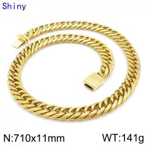 SS Gold-Plating Necklace - KN119376-Z