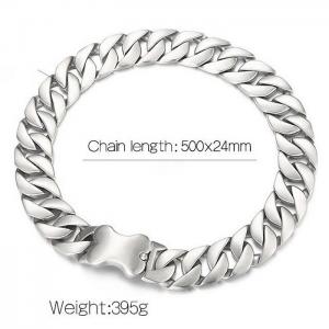 Matte thick necklace bone dog chain casting necklace - KN1196453-KJX