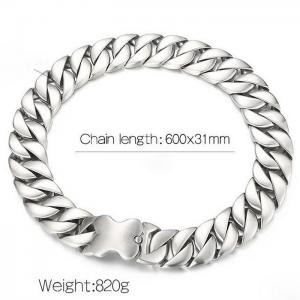 Matte thick necklace bone dog chain casting necklace - KN1196454-KJX