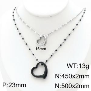 Stainless Steel Black-plating Necklace - KN1196532-Z