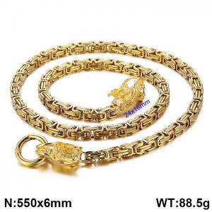 SS Gold-Plating Necklace - KN1196751-Z