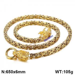 SS Gold-Plating Necklace - KN1196753-Z