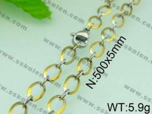 SS Gold-Plating Necklace - KN12706-Z