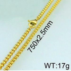 Staineless Steel Small Gold-plating Chain - KN13028-Z