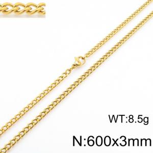 Staineless Steel Small Gold-plating Chain - KN13094-Z