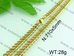 SS Gold-Plating Necklace - KN13703-Z