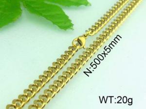 SS Gold-Plating Necklace - KN13705-Z