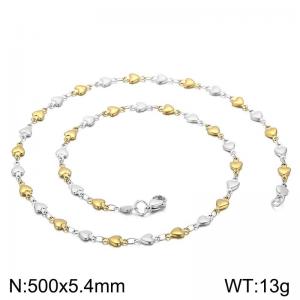 SS Gold-Plating Necklace - KN14065-Z