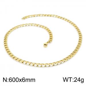 SS Gold-Plating Necklace - KN14096-ME
