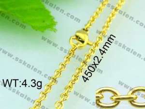 Staineless Steel Small Gold-plating Chain - KN14737-Z