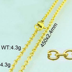 Staineless Steel Small Gold-plating Chain - KN14737-Z