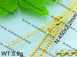 Staineless Steel Small Gold-plating Chain - KN14823-Z