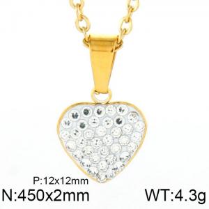 SS Gold-Plating Necklace - KN14966-K
