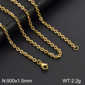 Staineless Steel Small Gold-plating Chain - KN15266-Z
