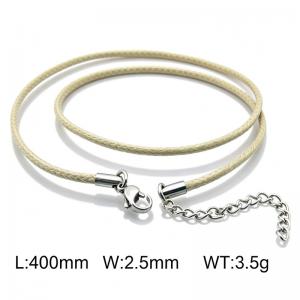 Stainless Steel Clasp with Fabric Cord - KN15924-Z