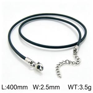 Stainless Steel Clasp with Fabric Cord - KN15926-Z