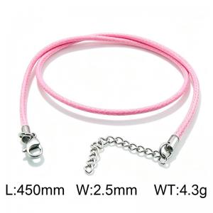 Stainless Steel Clasp with Fabric Cord - KN15927-Z
